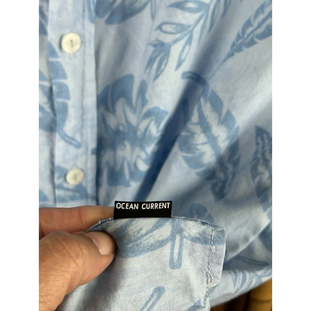 Ocean Current Hawaiian‎ Shirt Short Sleeve Button Down Blue Size XL - Picture 6 of 14